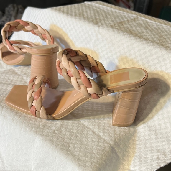 Dolce Vita Women's Braided Sandals - Pink and Tan - Picture 2 of 6